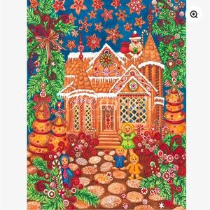 Diamond Art Whimsical Gingerbread House Holiday Decor Diamond Art